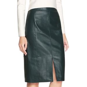 NWT Black House White Market Leather Pencil Skirt